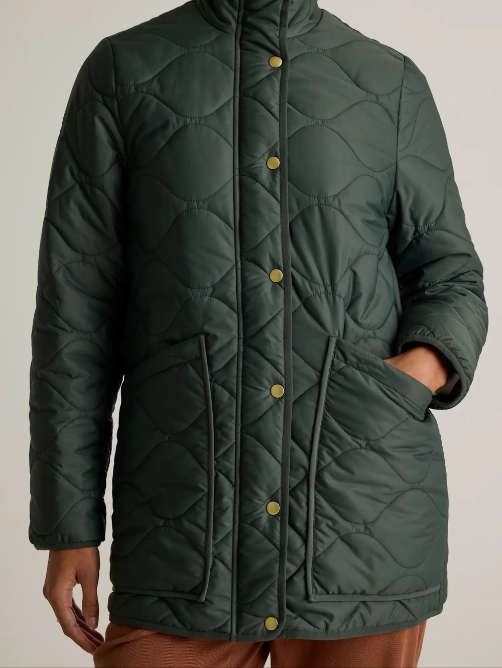 Quince Feathetless Quilted Puffer Jacket Verdant Green Size Large NWT - Picture 3 of 6